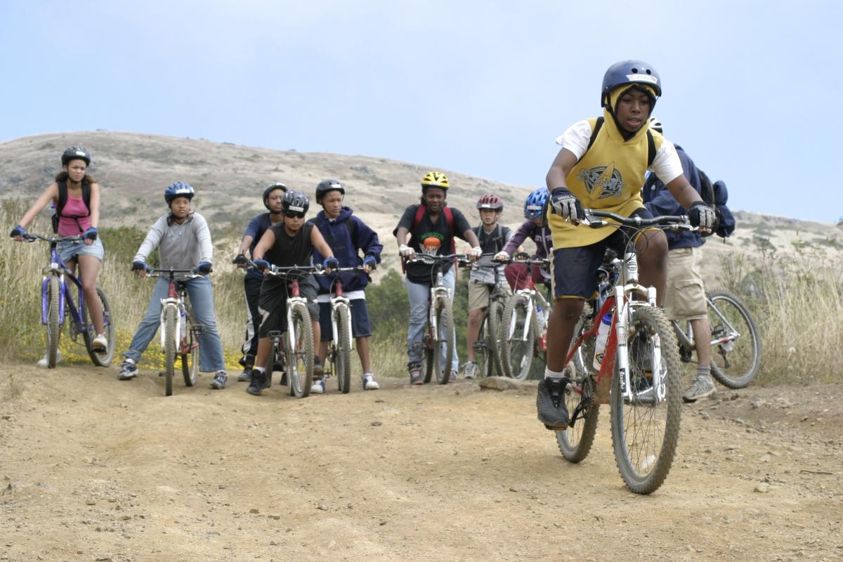 Outdoor activity with bikes