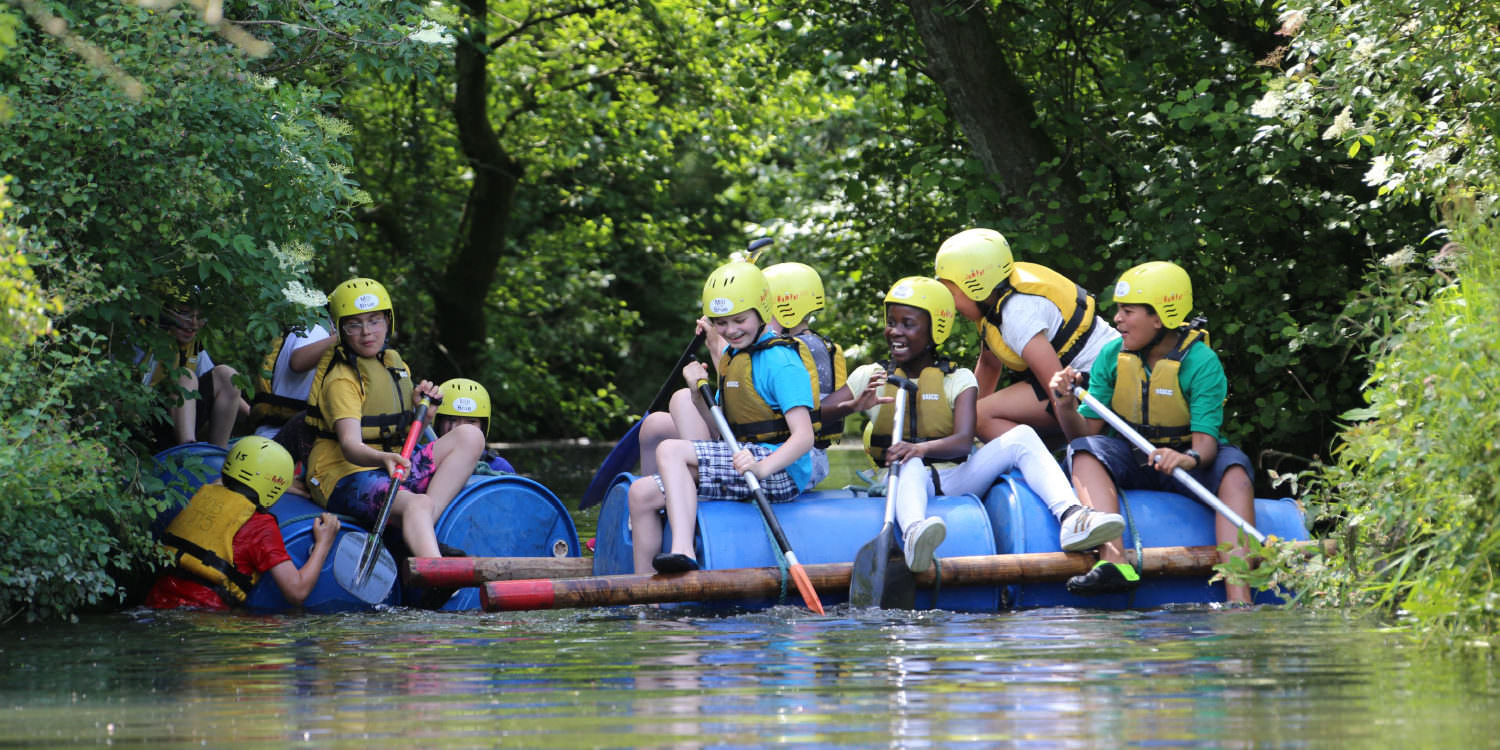 Young people taking part in outdoor activities on water